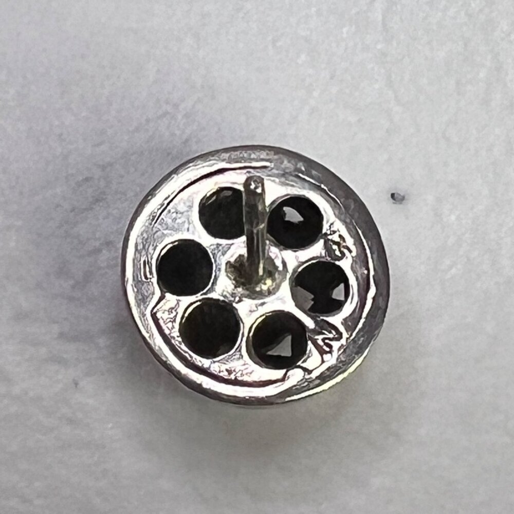 Sterling Silver Faceted Round Stud Earrings With Butterfly Backs - Picture 9 of 10
